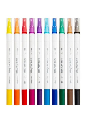 CARIOCI 10 CULORI 2 CAPETE (CARIOCA+LINER) EBERHARD FABER - imagine 3