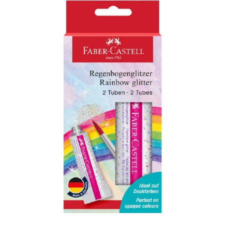 GLITTER RAINBOW SET 2X12 ML FABER-CASTELL