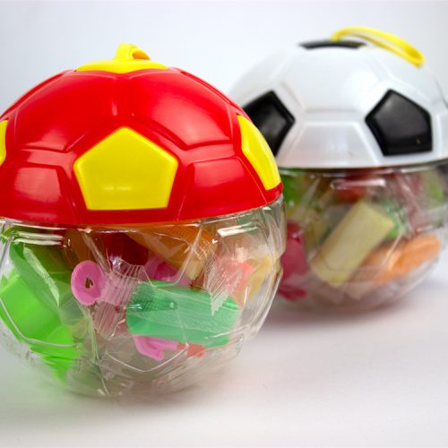 Plastilina "play dough" in cutie plastic forma minge fotbal, 18 culori si accesorii modelat No.8809