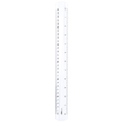 RIGLA 30 CM TRANSPARENTA DELI