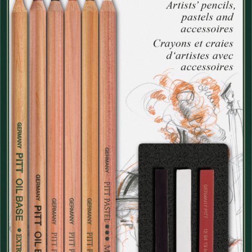 BLISTER 9 PIESE PITT MONOCHROME FABER-CASTELL