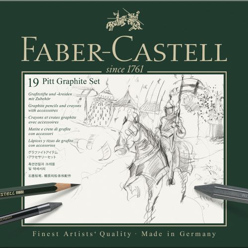 SET PITT MONOCHROME GRAFIT 19 BUC FABER-CASTELL