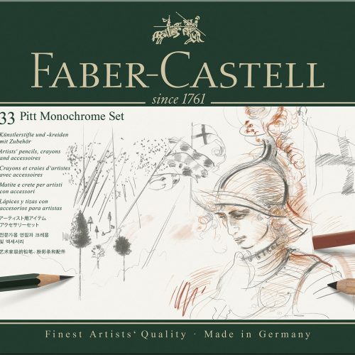 SET PITT MONOCHROME GRAFIT+CARBUNE+PASTEL 33 BUC FABER-CASTELL