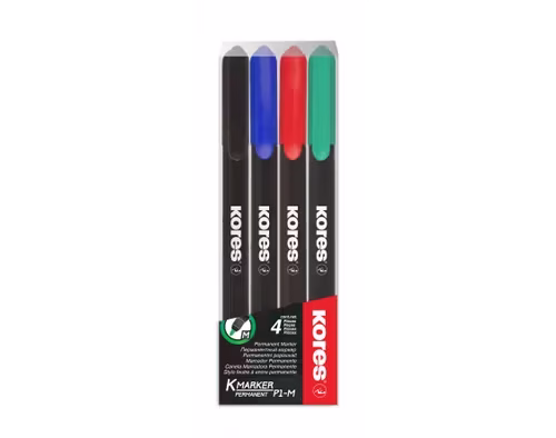 MARKER PERMANENT SET 4 1MM KORES