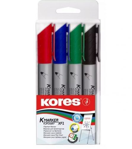 MARKER FLIPCHART 4/SET 3MM ECO KORES