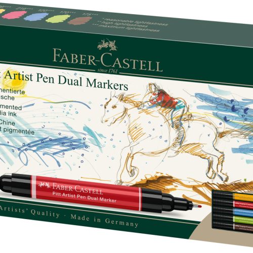 PITT ARTIST PEN DUAL MARKER SET 5 BUC FABER-CASTELL