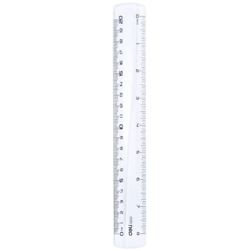 RIGLA 20CM TRANSPARENTA DELI