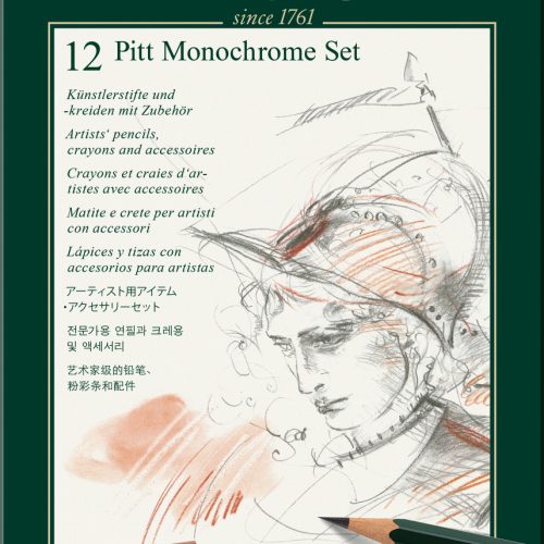 SET PITT MONOCHROME 12 BUC NOU FABER-CASTELL