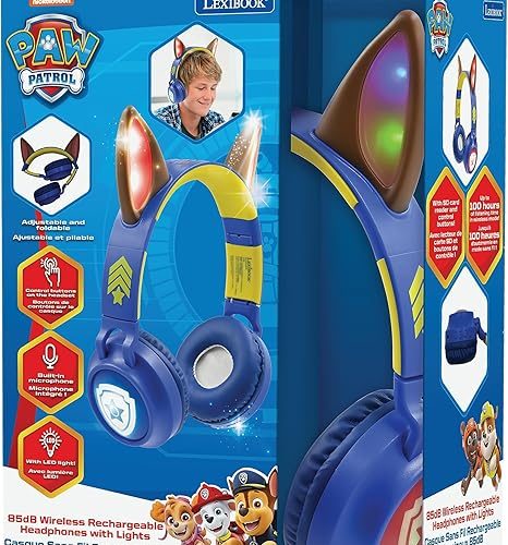 CASTI 3D WIRELESS LUMINOASE, PAW PATROL