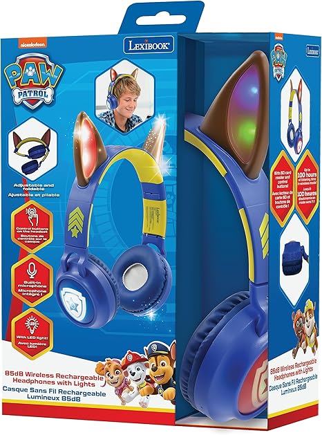 CASTI 3D WIRELESS LUMINOASE, PAW PATROL