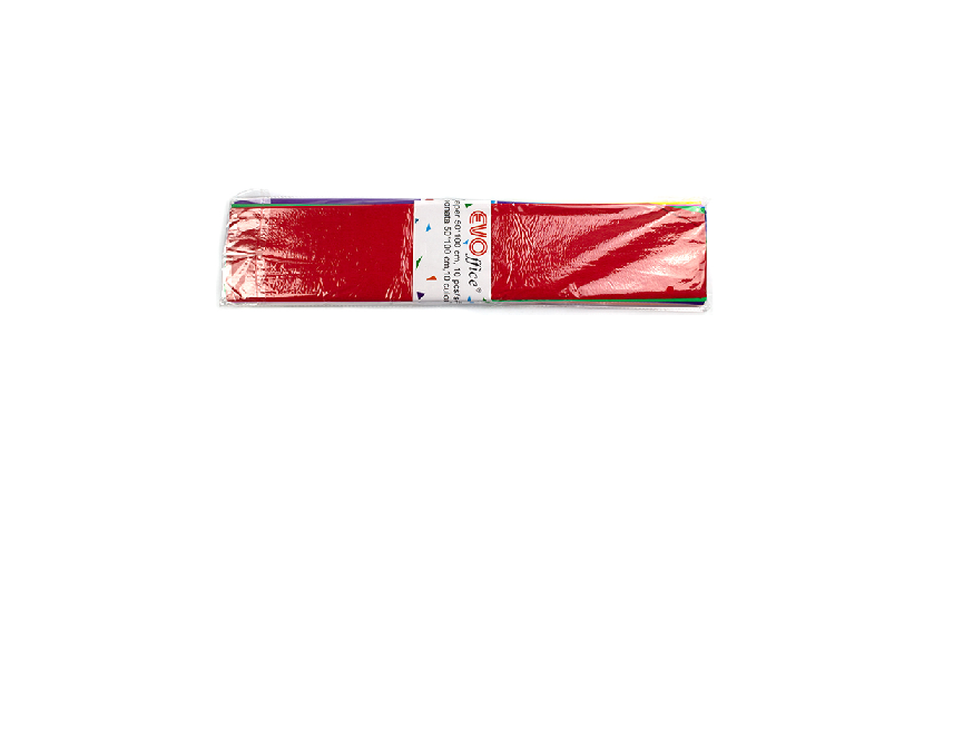 Hartie creponata 50*100 cm, 10 culori/set EVOffice - imagine 2