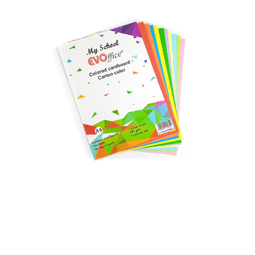 Carton color A4, 160 gr, coperta policromie 10 culori/set EVOffice