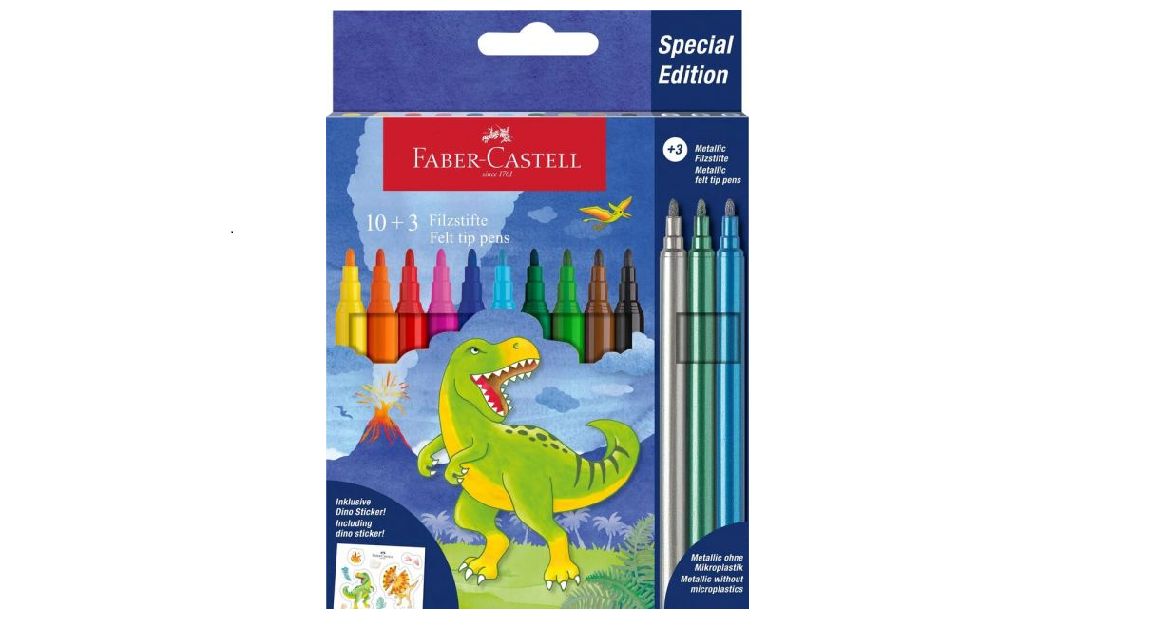CARIOCA 10+3 CULORI DINOZAURI FABER-CASTELL