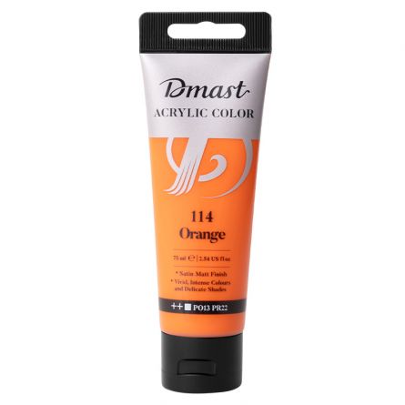 CULORI ACRILICE PROFESIONALE 75ML PORTOCALIU 114 DMAST BY PEBEO