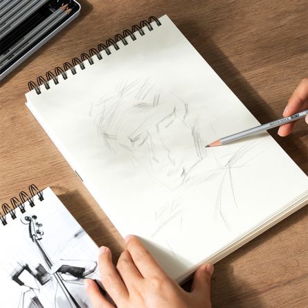 SKETCH BOOK A4 60 FILE 160G PORTRET DMAST BY PEBEO - imagine 2