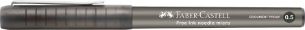 ROLLER FREE INK NEEDLE 0.5MM NEGRU FABER-CASTELL - imagine 3