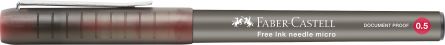 ROLLER FREE INK NEEDLE 0.5MM ROSU FABER-CASTELL - imagine 3