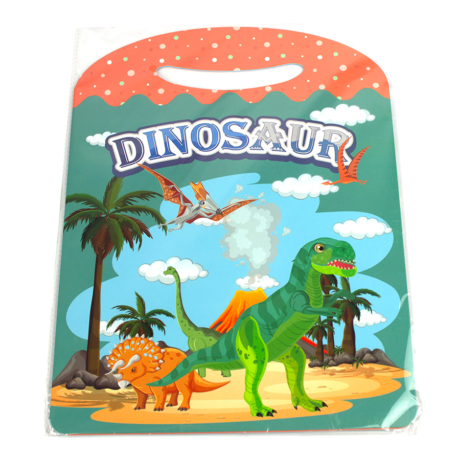 Plansa 30.5x70 cm cu stickere, creeaza o poveste - Dinozauri