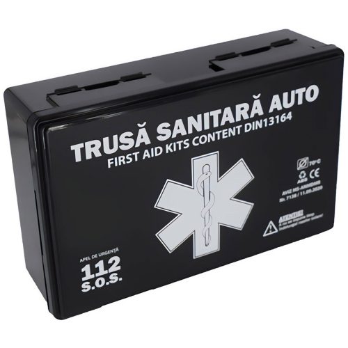 Trusă Medicală Auto Premium – Aviz RAR, Valabilitate 5 Ani (DIN 13164)