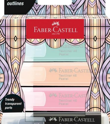 TEXTMARKER SET 4 PASTEL EDITIE SPECIALA GLASSY FABER-CASTELL