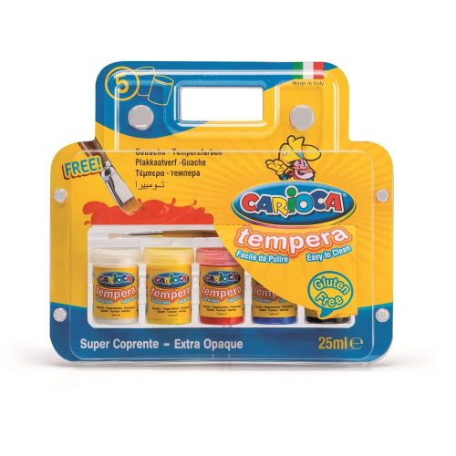 Set Carioca Tempera – 5 Culori Super Lavabile + Pensulă Cadou