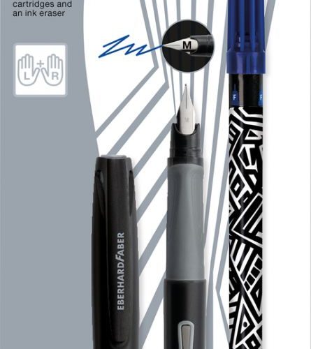 BLISTER STILOU SCOLAR NXT GRI-NEGRU + 2 CARTUSE CERNEALA + PIC EBERHARD FABER
