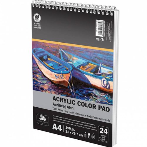 BLOC DESEN A4 CULORI ACRILICE 190G 24 FILE PIGNA