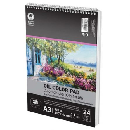 BLOC DESEN SPIRA A3 CULORI ULEI 190G 24 FILE PIGNA