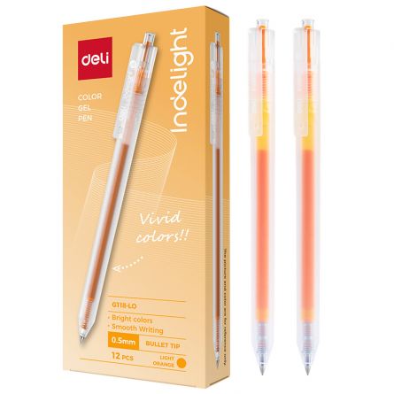 PIX CU GEL CU MECANISM 0.5MM PORTOCALIU DESCHIS DELI