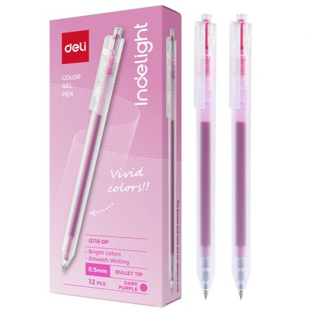 PIX CU GEL CU MECANISM 0.5MM ROZ PURPURIU DELI