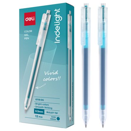 PIX CU GEL CU MECANISM 0.5MM VERDE INCHIS DELI