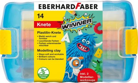 PLASTILINA 10 CULORI CUTIE PLASTIC EBERHARD FABER