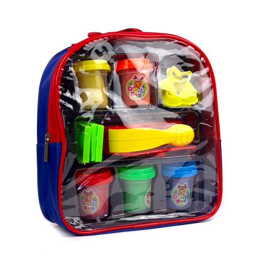 Set Plastilină 5 Culori cu Șablon-PlayKit 9206
