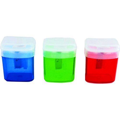 Ascuțitoare plastic cu container, culori asortate, Artiglio