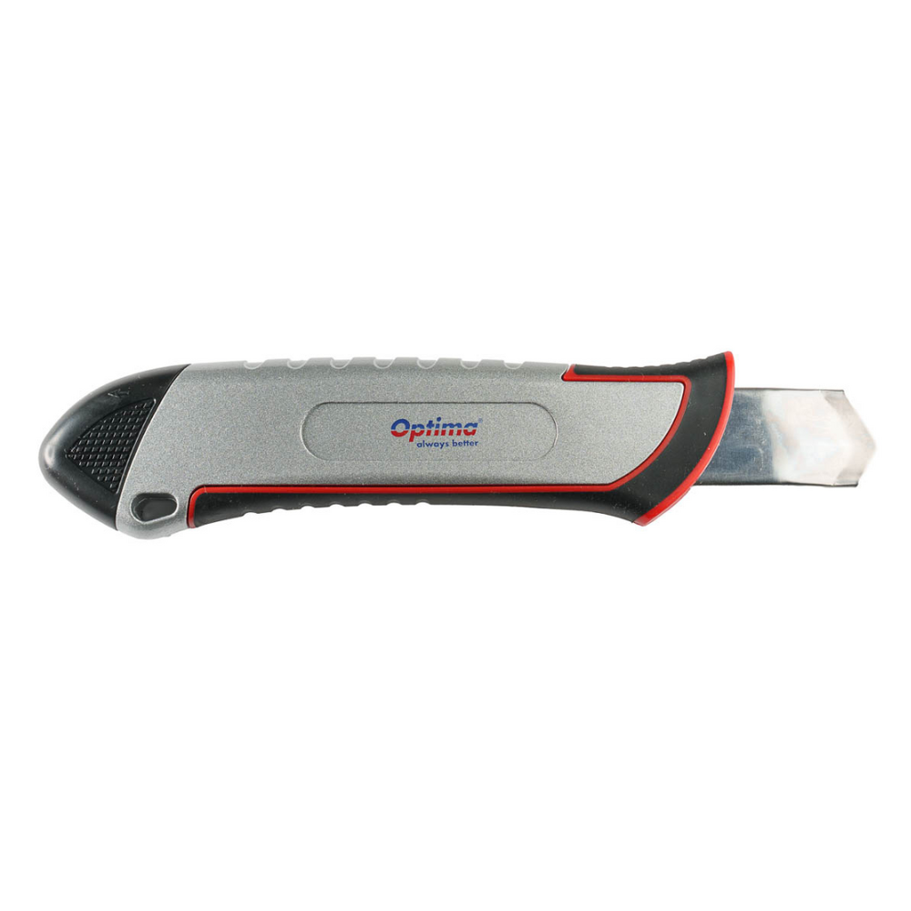 Cutter Optima Industrial 25mm – lamă SK2 tratată, 2 funcțiuni, zinc cu ABS - imagine 3