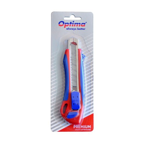 Cutter Optima Premium 18mm – auto-încărcare, 2 rezerve SK5 incluse