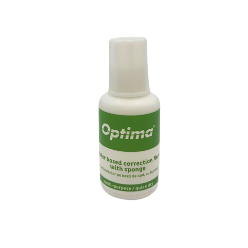 Fluid corector cu pensula, Optima, 20ml, pe baza de apa
