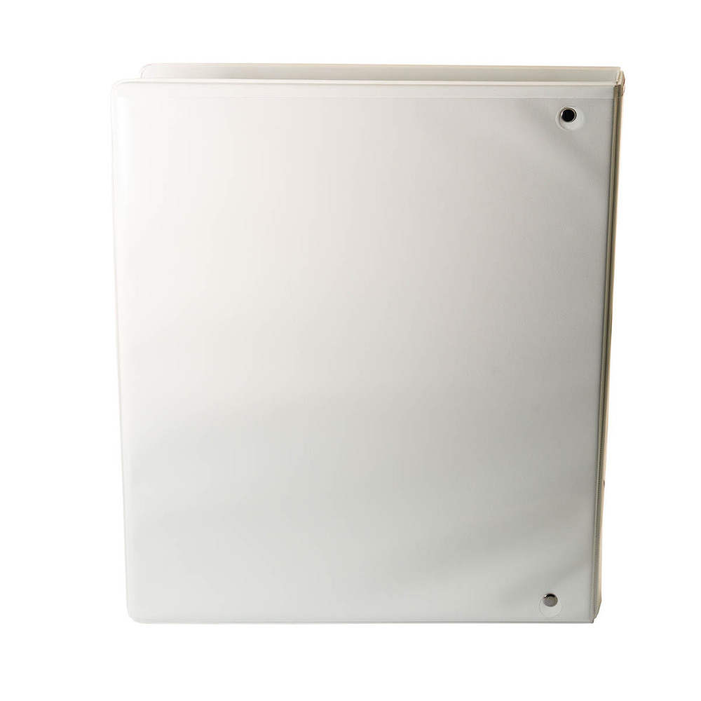 Caiet mecanic cu buzunar, plastifiat PP, 4 inele in "D", 40 mm, cotor 65mm, Optima - alb - imagine 5