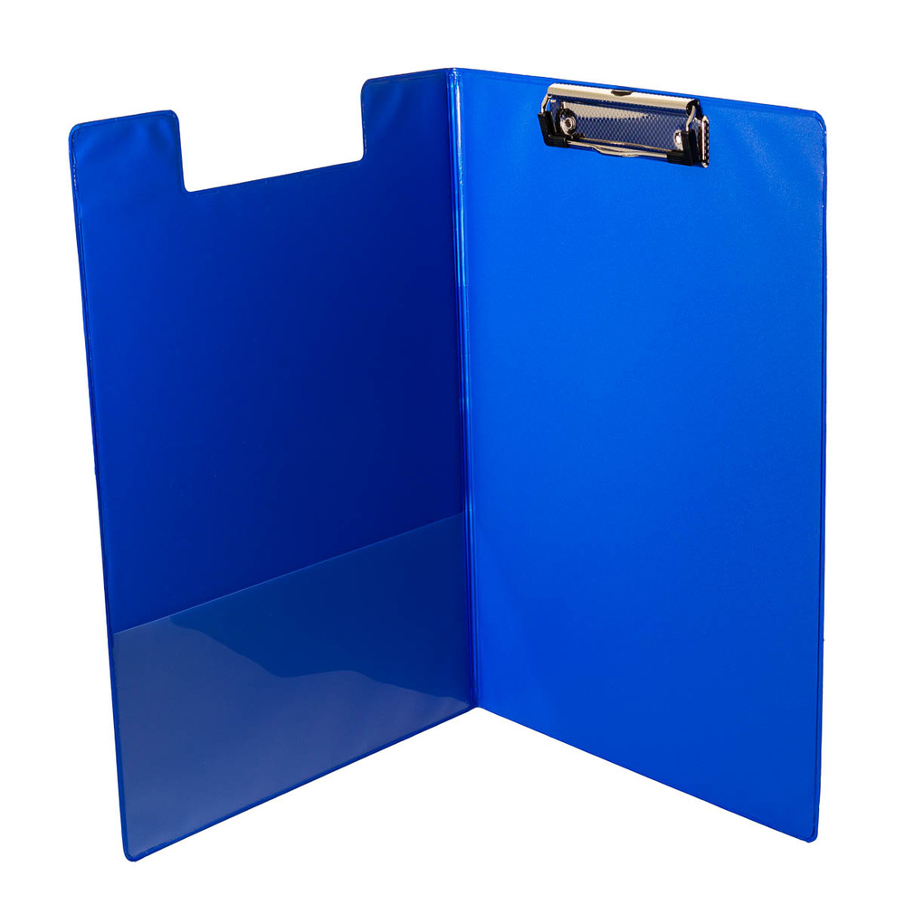 Clipboard dublu A4, plastifiat PP, Optima - albastru - imagine 2