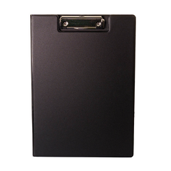Clipboard dublu A4, plastifiat PP, Optima - negru
