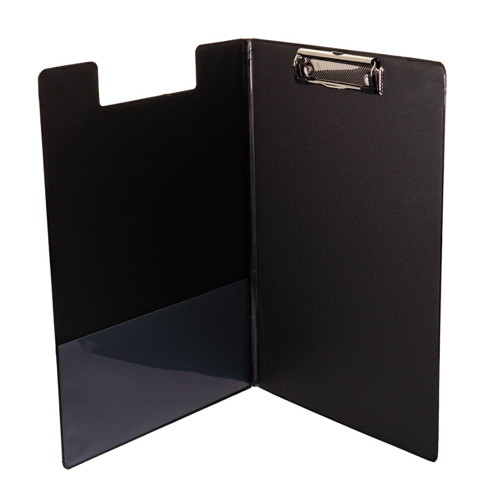 Clipboard dublu A4, plastifiat PP, Optima - negru - imagine 2