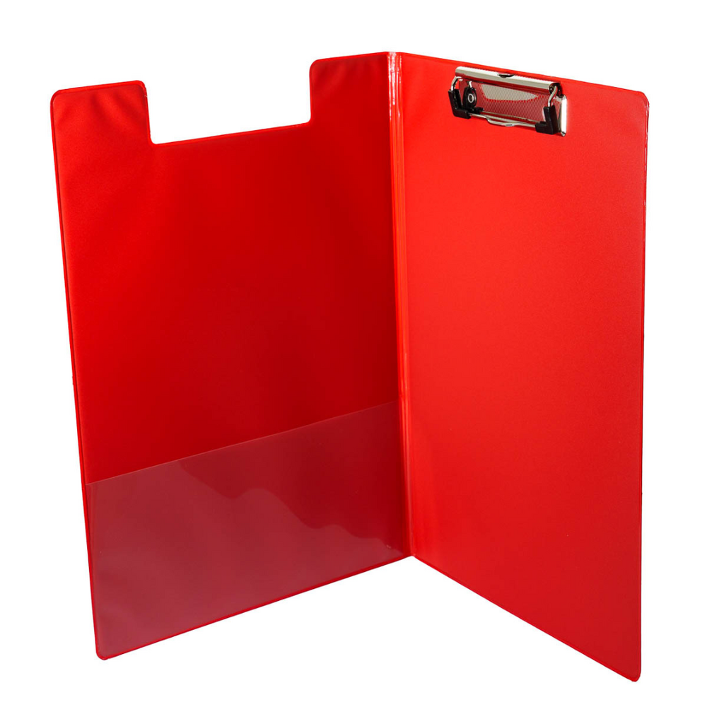 Clipboard dublu A4, plastifiat PP, Optima - rosu - imagine 2