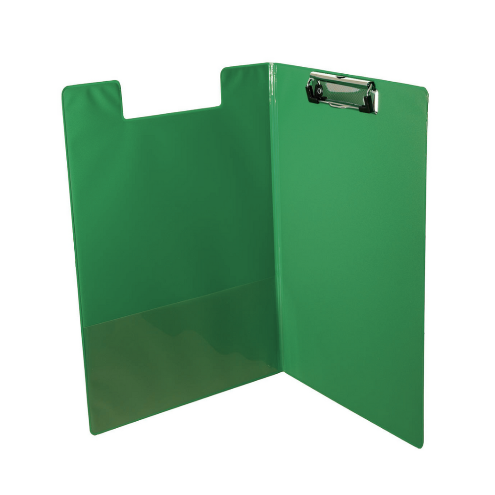 Clipboard dublu A4, plastifiat PP, Optima - verde - imagine 3