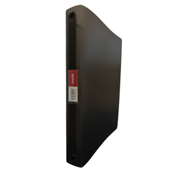 Caiet mecanic 4 inele - D16mm, coperti flexibile PP, Optima Flex - negru
