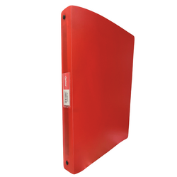 Caiet mecanic 4 inele - D16mm, coperti flexibile PP, Optima Flex - rosu