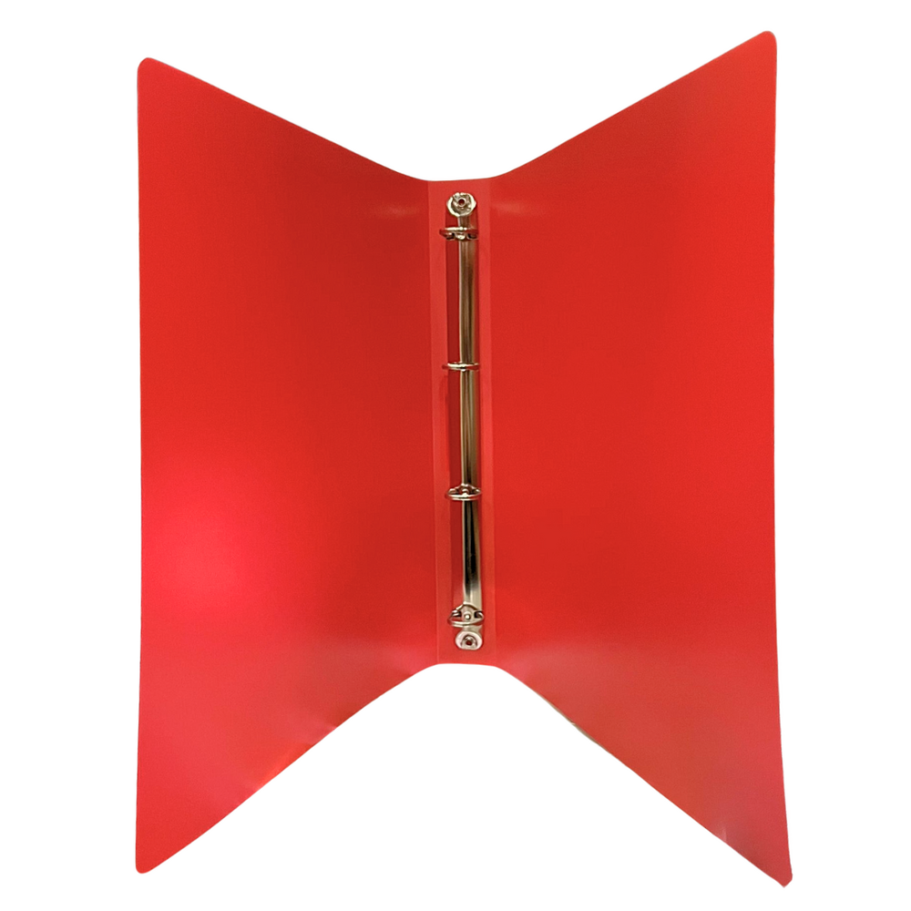 Caiet mecanic 4 inele - D16mm, coperti flexibile PP, Optima Flex - rosu - imagine 3