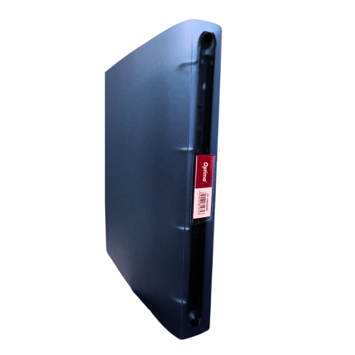 Caiet mecanic 4 inele - D25mm, coperti flexibile PP, Optima Flex - negru