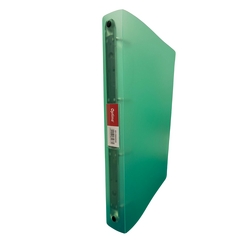 Caiet mecanic 4 inele - D25mm, coperti flexibile PP, Optima Flex - verde