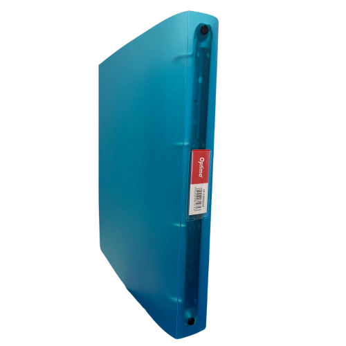 Caiet mecanic 4 inele - D25mm, coperti flexibile PP, Optima Flex - albastru