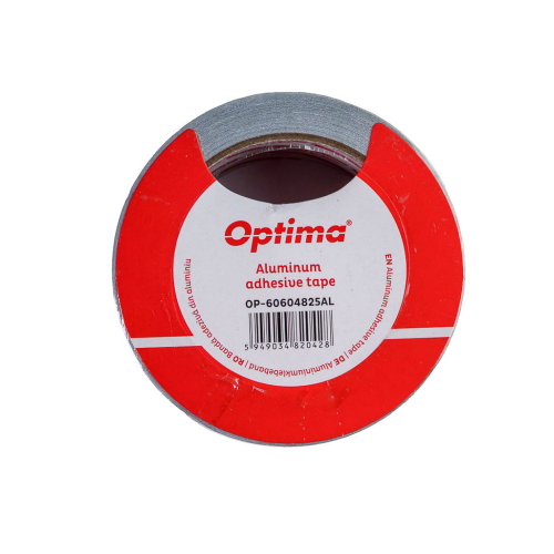 Bandă adezivă din aluminiu Optima 48mm x 25m – argintie, 60 microni